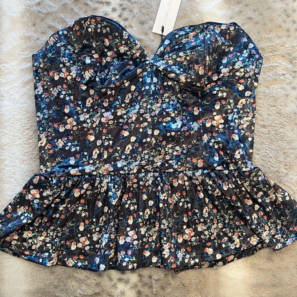 Sugar + Lips2 velvety corset multi colour